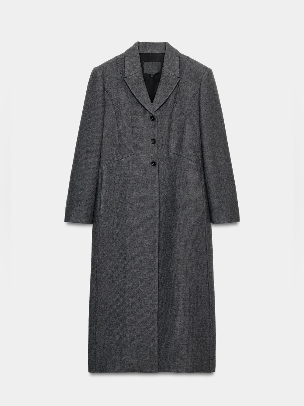 ZARA ZW Limited Edition Manteco Wool Fitted Long Coat NWT S